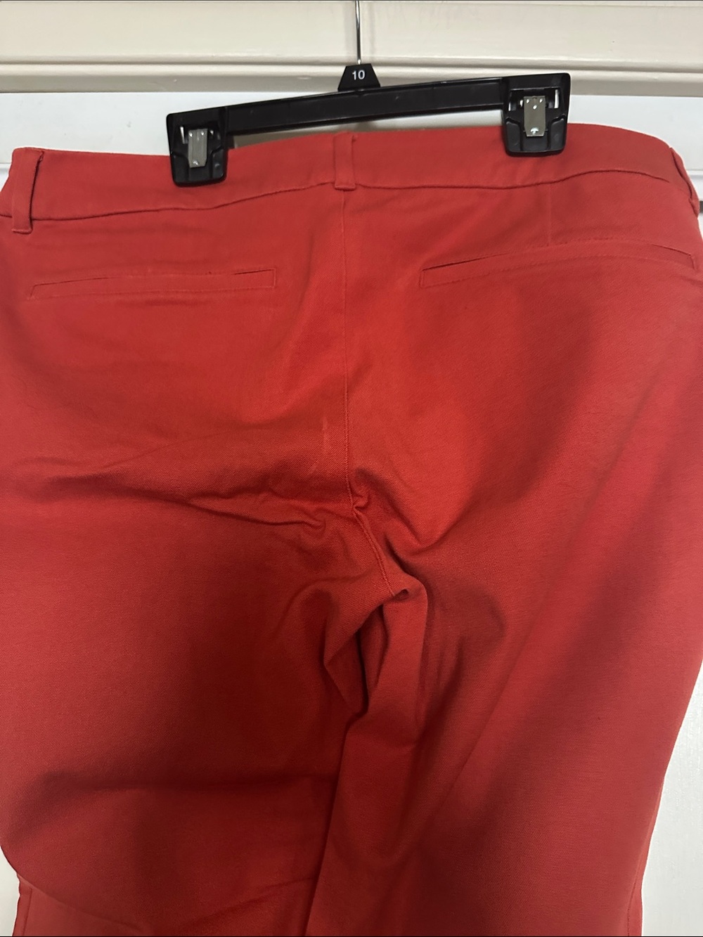Old Navy Pixie Mid-Rise Red-Orange Straight-Leg Pants Size 12 - Picture 3 of 13